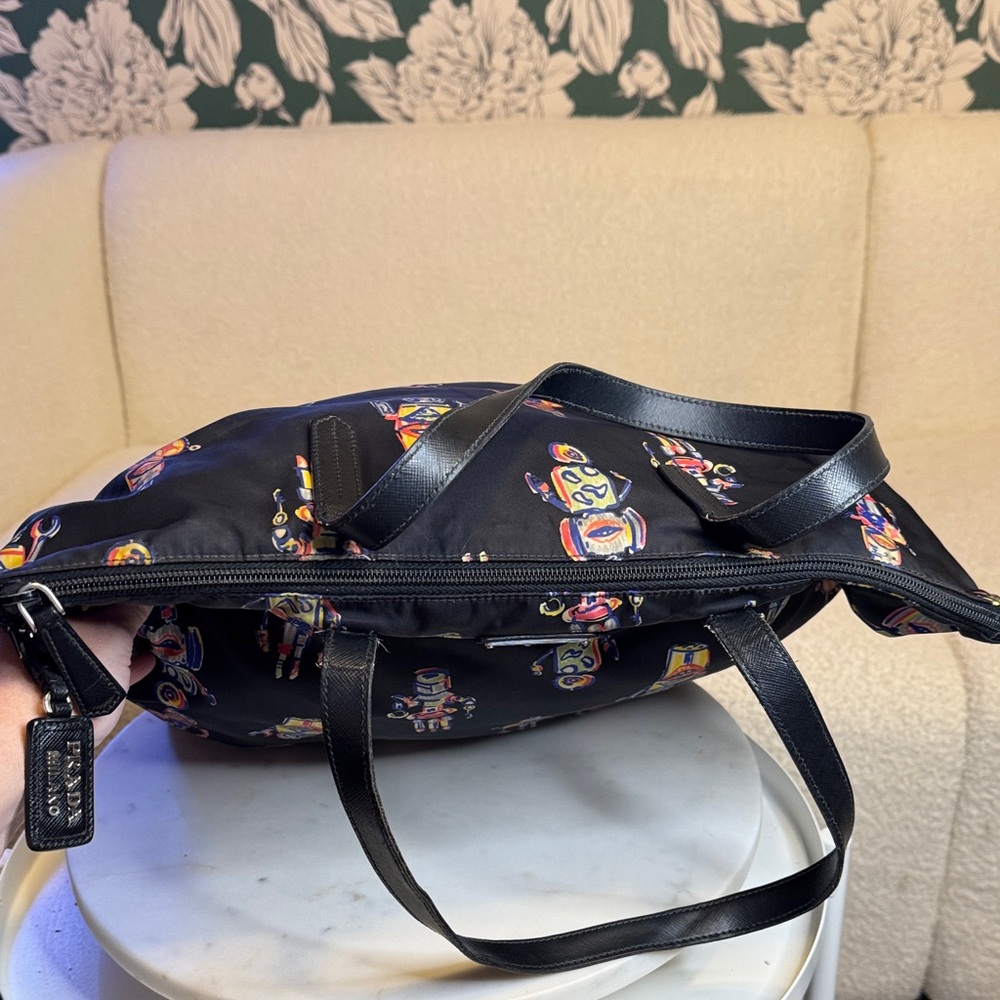 Prada Authentic Limited Edition Black Nylon Robot Tote - Picture 10 of 12